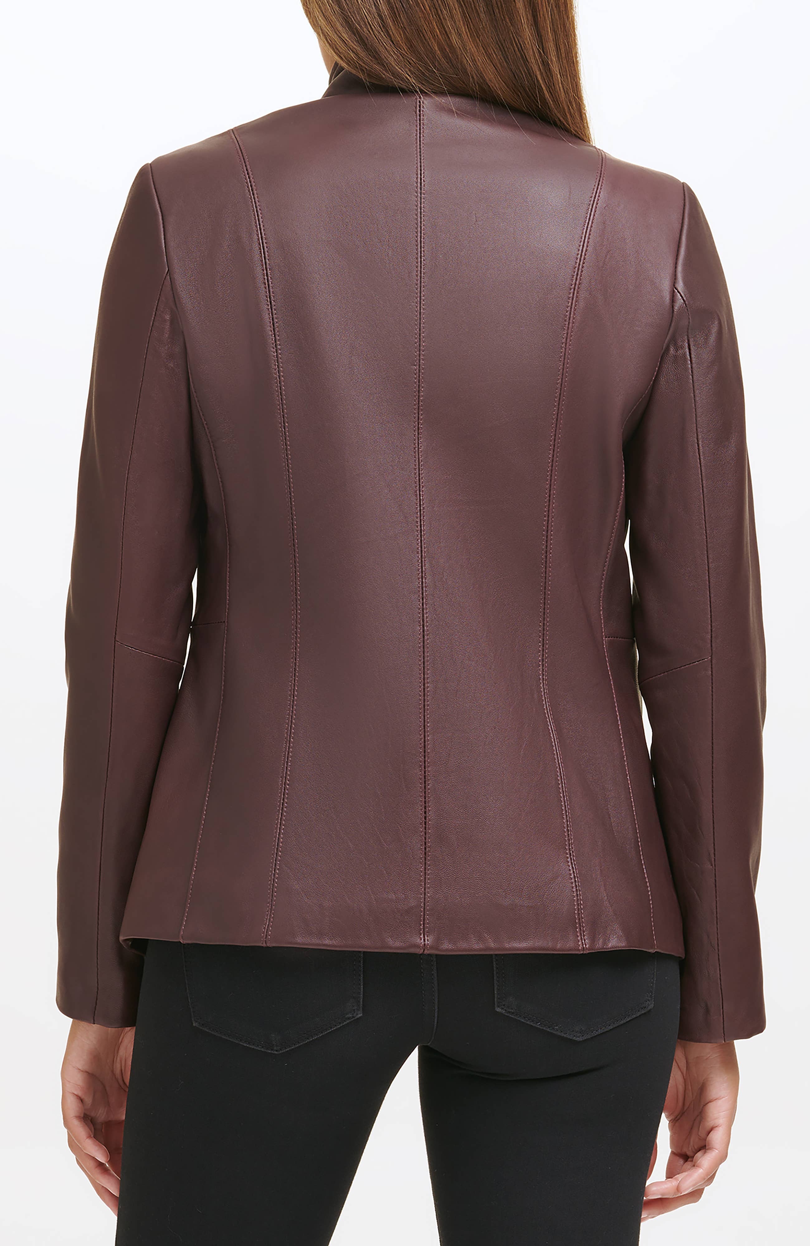 Cole Haan - Wholesale Leather Jacket - Women's - Cole Haan Wing Collar Leather Jacket4