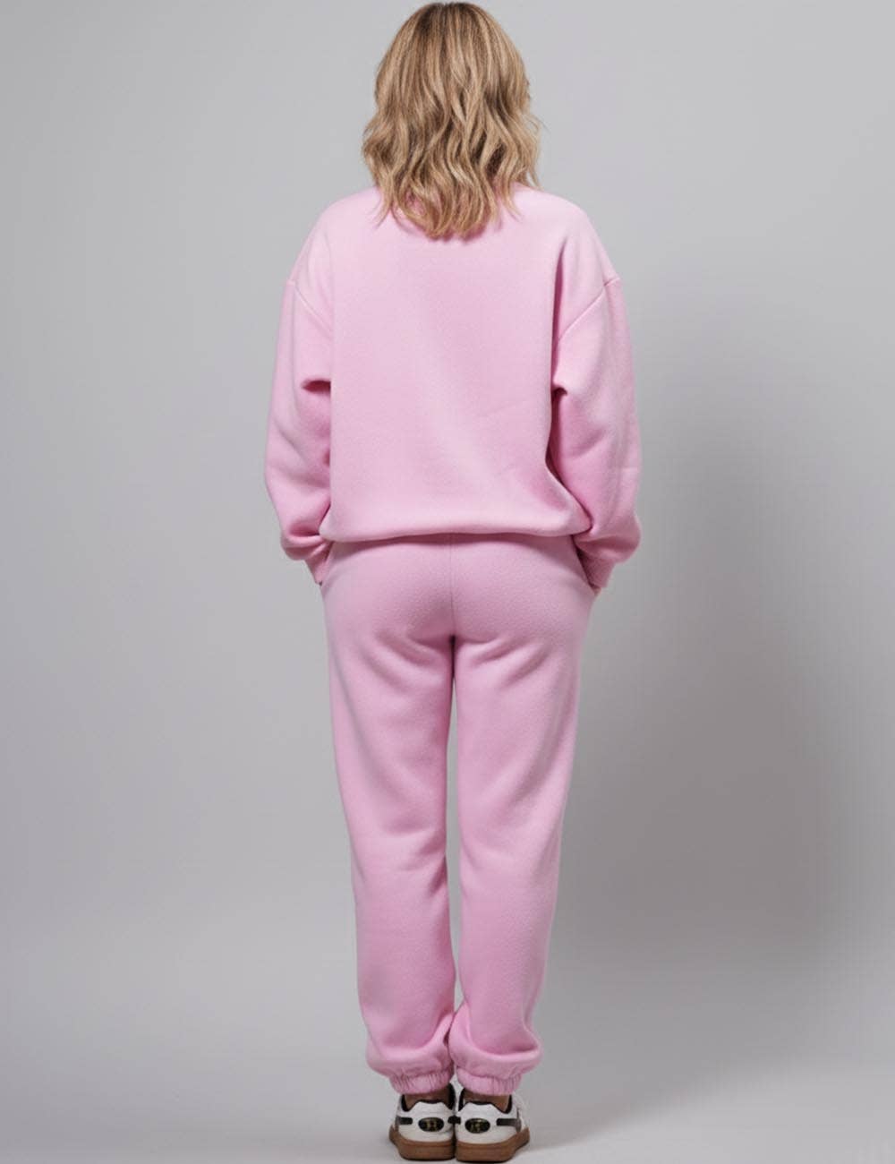 Sweetkama - Wholesale Lounge Set - Women's - Ladies Solid Color Sweatshirt and Pants Sets 211021A5