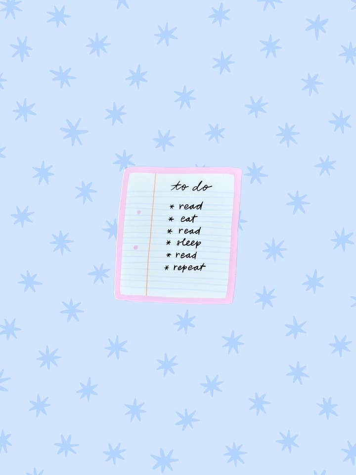 Autocollant en vinyle "Liste de lecture à faire" pour la vente par Tillie Rose Studio