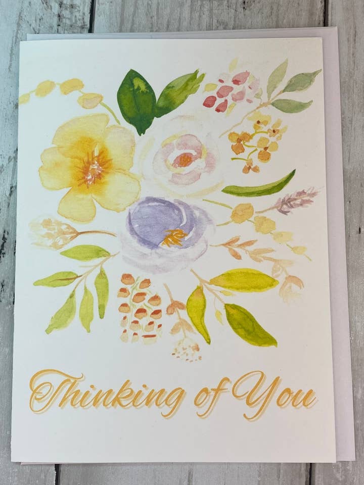 Friendship Card With Envelope, Thinking Of You Blank Cards for wholesale by Lone Fir Artisans