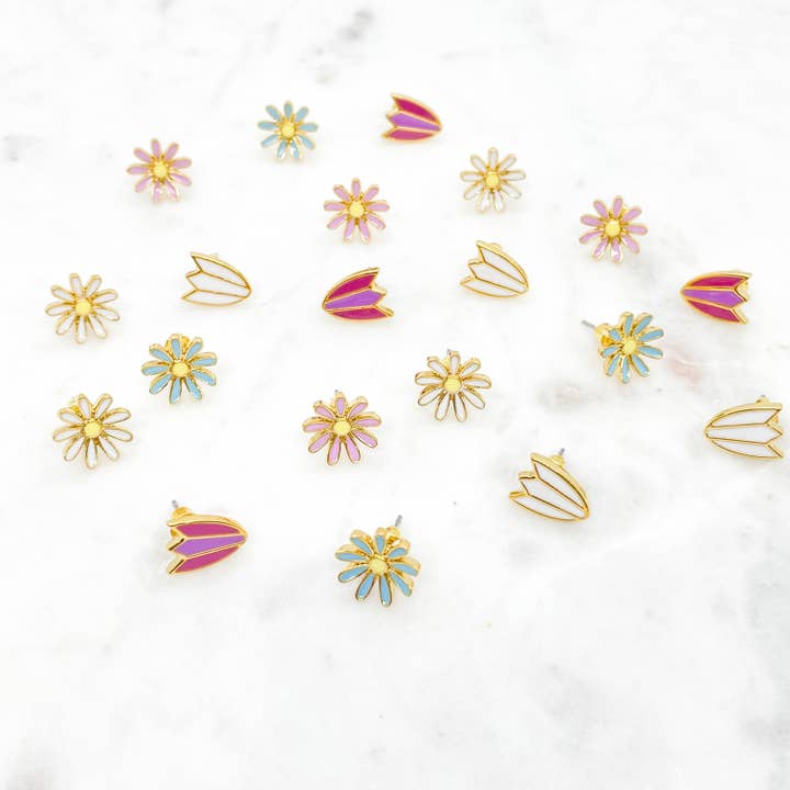 Clous d'oreilles Garden Party (paire) pour la vente par QuayL Designs