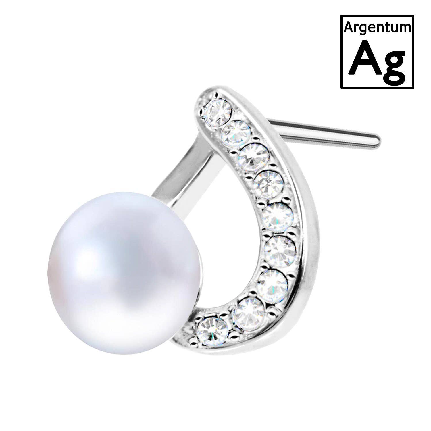 Awaken - Wholesale Stud/Post Earrings - Real Pearl 925 Silver Stud Earrings - Drop - POS-015