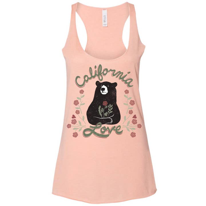 California Love Bear peach tank California Love Bear peach tank