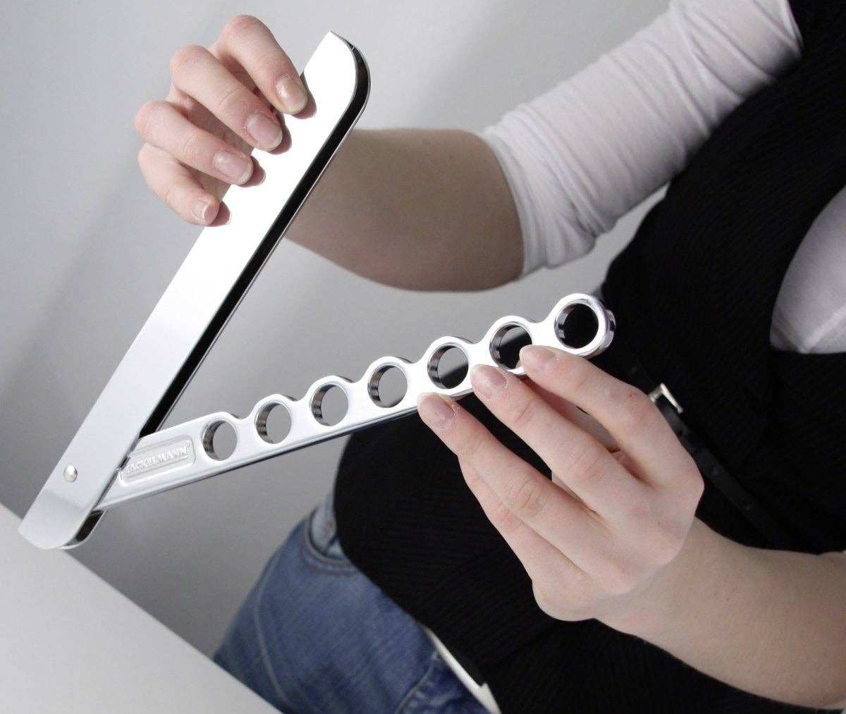 Zenker - Vente Crochets muraux - Crochet pliant gris Fackelmann Tecno8