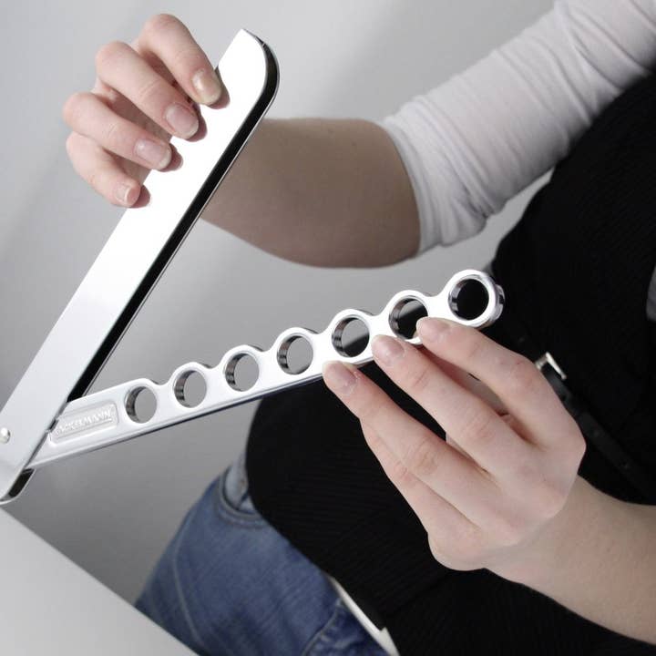 Zenker - Vente Crochets muraux - Crochet pliant gris Fackelmann Tecno8