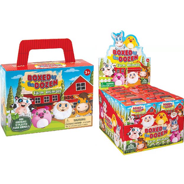 Master Toys Boxed by the Dozen 12 Plastic Farm Animals for wholesale by Master Toys & Novelties Inc.