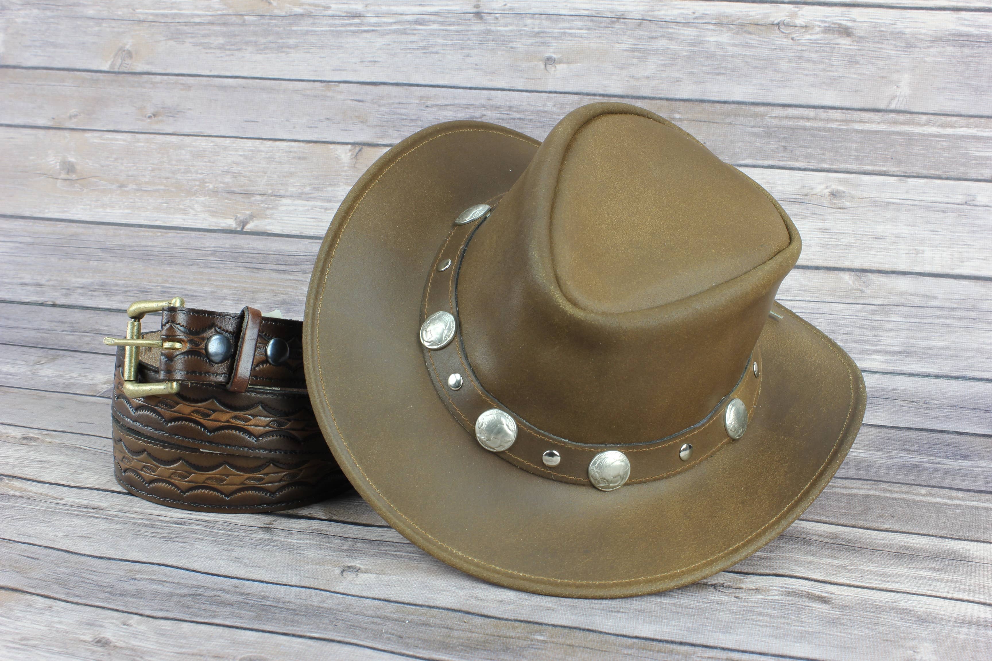 Leather Impressions Inc – wholesale Cowboy hat – Unisex – Buffalo Nickle Cowboy Hat #HT10414