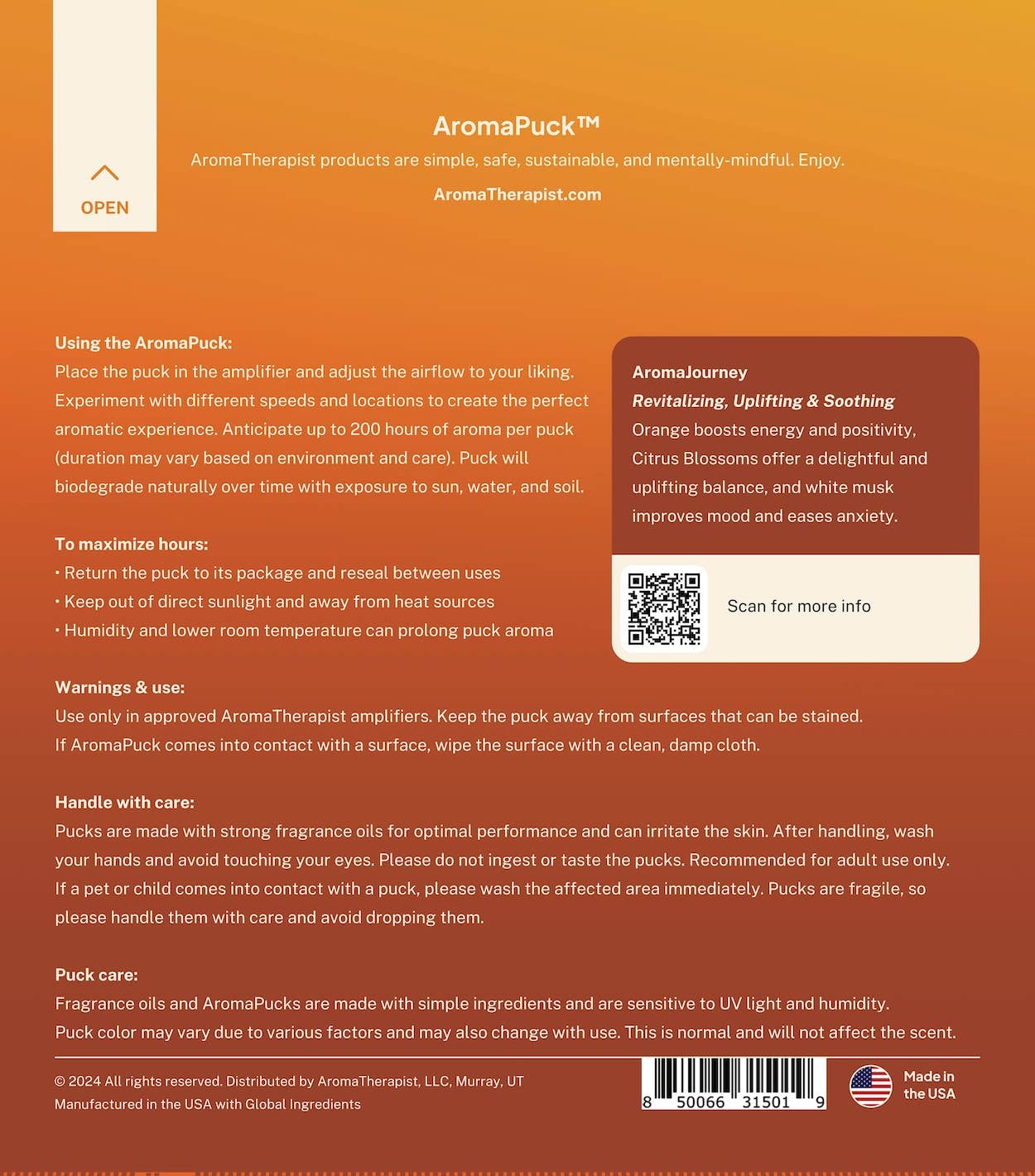 AromaTherapist - Venta al por mayor Recambios de fragancias de difusor - AromaPuck de Cítricos Exprimidos3