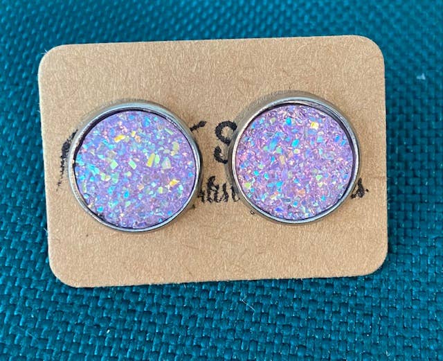 SMA Artistry Creations - Vendita all'ingrosso Orecchini a bottone - Orecchini a bottone cabochon scintillanti da 12 mm15