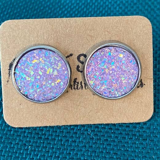 SMA Artistry Creations - Vendita all'ingrosso Orecchini a bottone - Orecchini a bottone cabochon scintillanti da 12 mm15