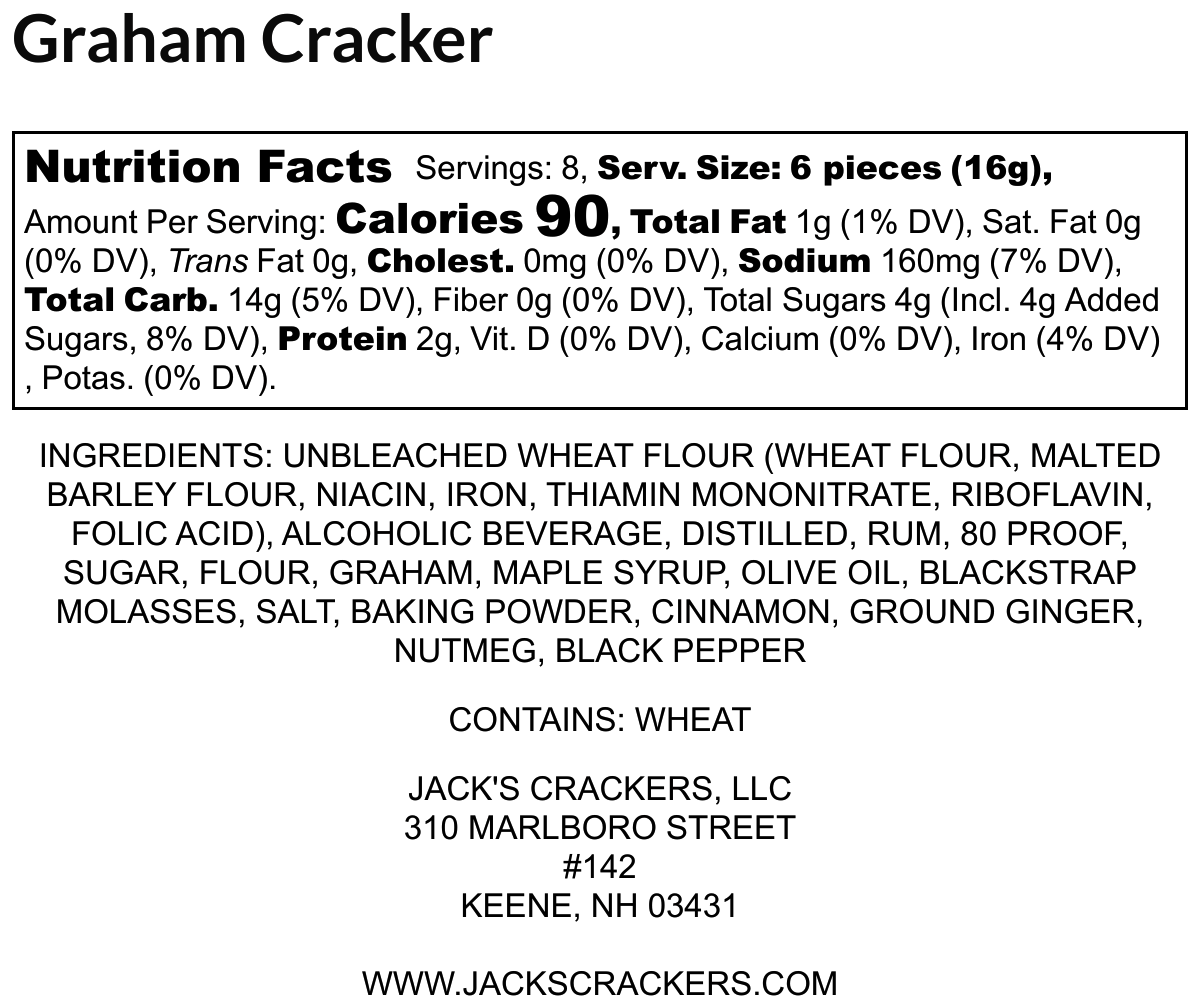 Jack's Crackers, LLC - Wholesale Crackers - Graham Cracker3