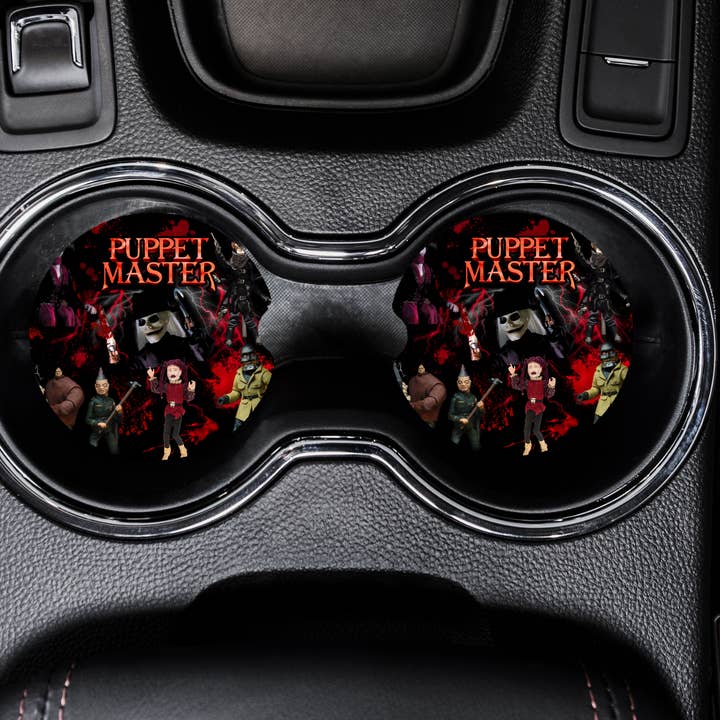 Puppet Master Car Coasters Set of 2 for wholesale by Graveyard Offerings
