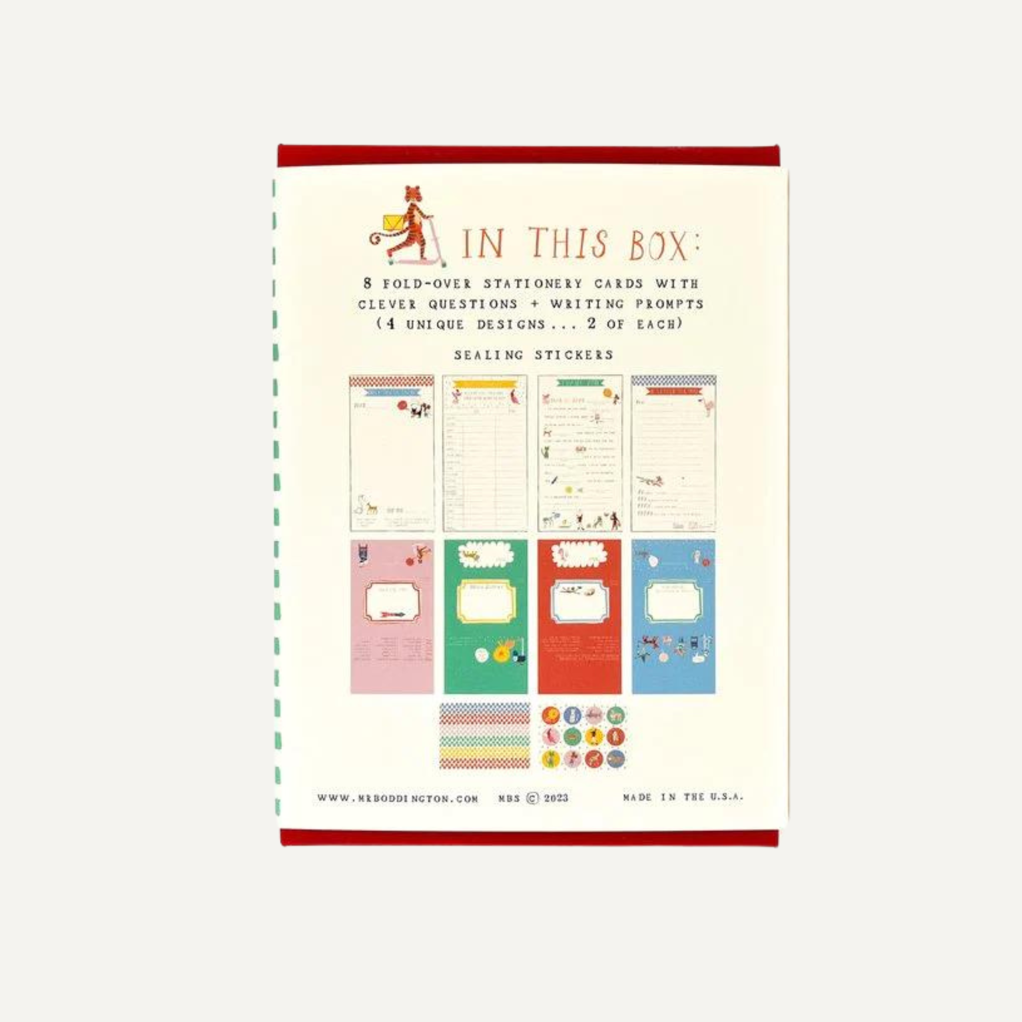 Mr. Boddington's Studio - Wholesale Stationery/Notecard Set - Animal Menagerie Stationery Kit1