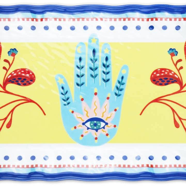 Tabuleiro de Servir em Melamina - Retangular - Mamma Mia por atacado de Baci Milano