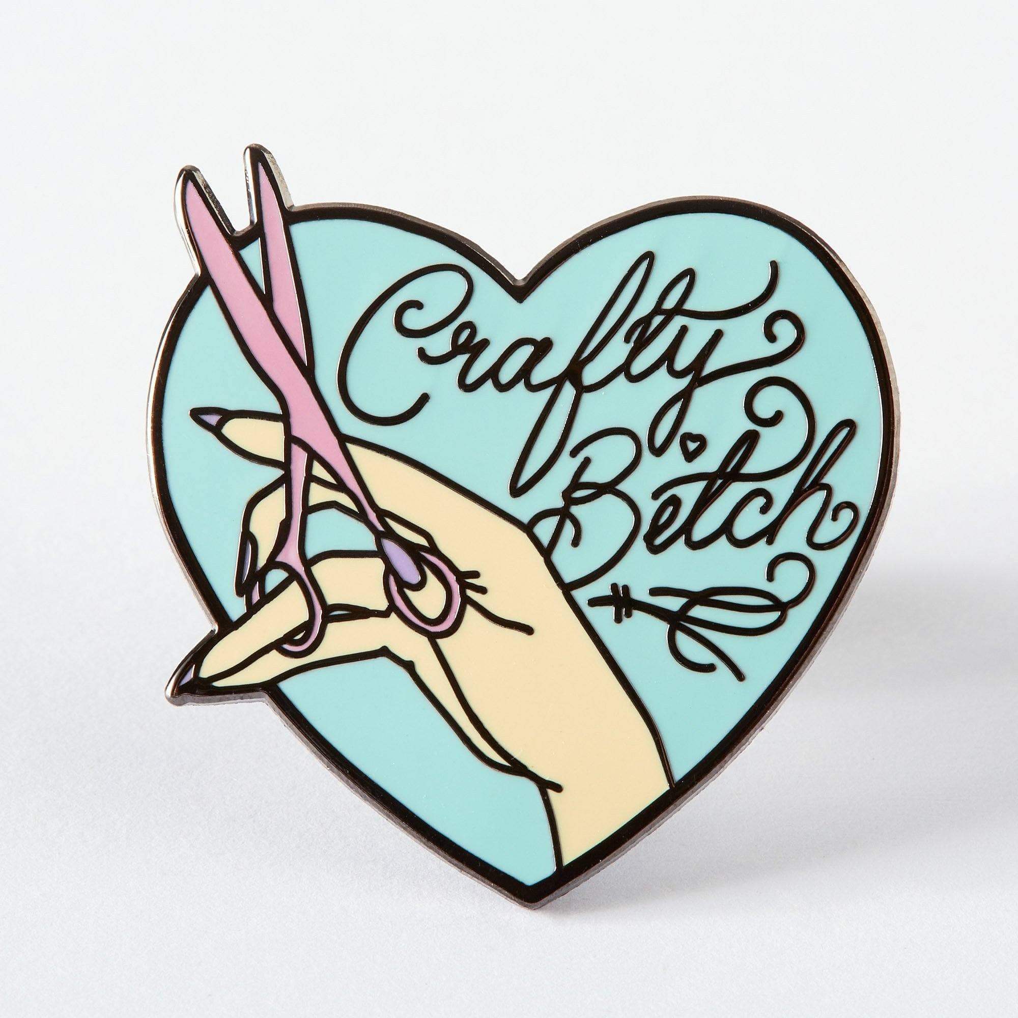 Punky Pins – wholesale Lapel pin/button – Crafty Bitch Enamel Pin1