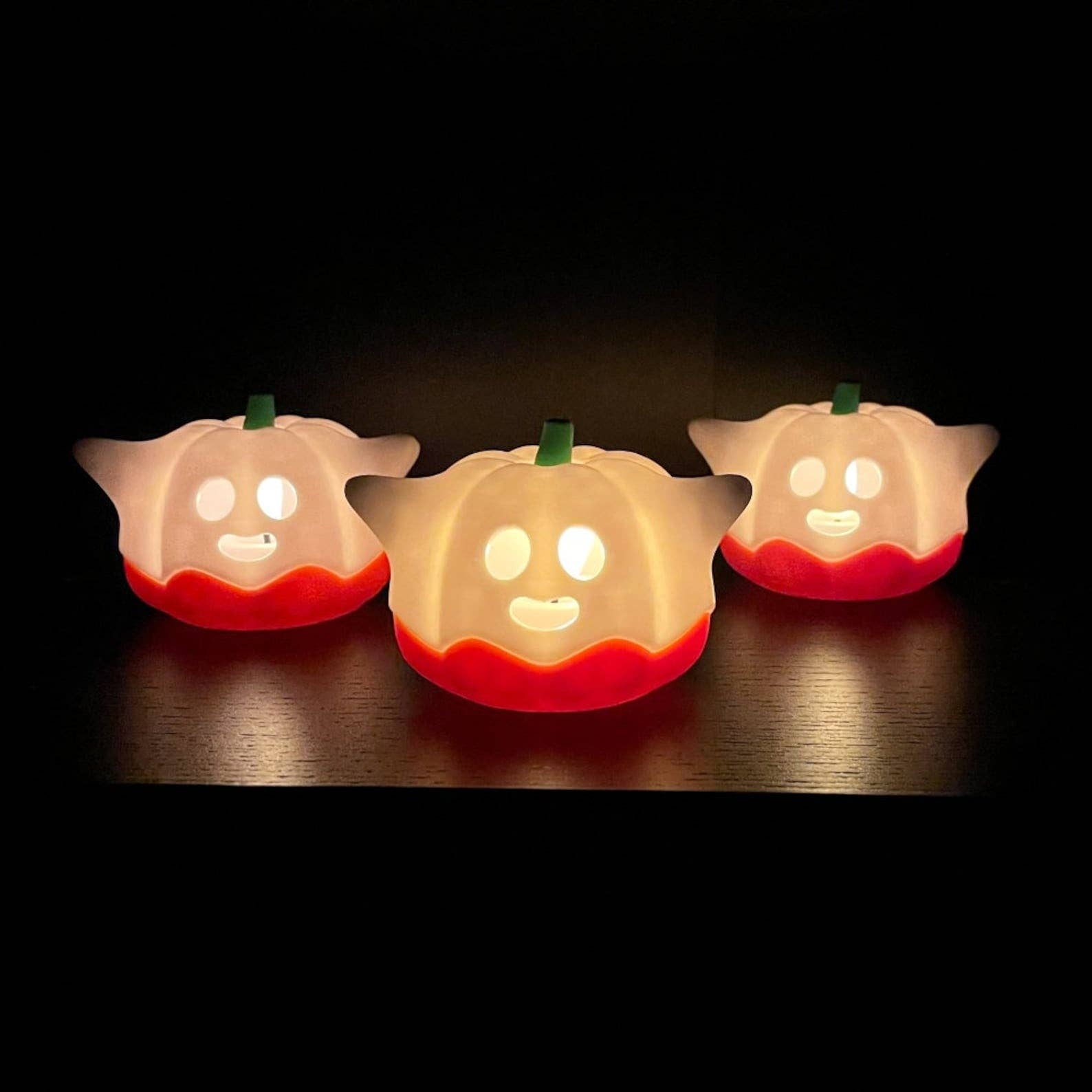 Der Krämer Factory - Wholesale Decorative Tabletop Object - Illuminated LED Halloween Pumpkin as Ghost | Halloween Decoration | Ghost Decoration2