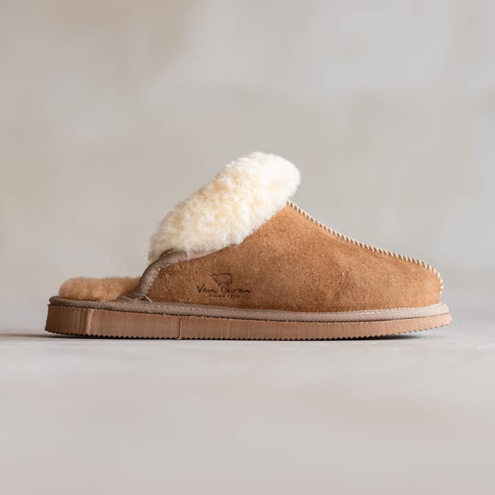 Lambskin women's slippers for wholesale by Van Buren