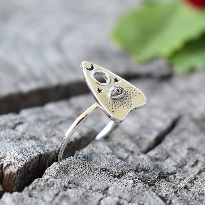 A Wild Violet – Anel de cocktail/declaração por atacado – Anel Planchette Ouija1