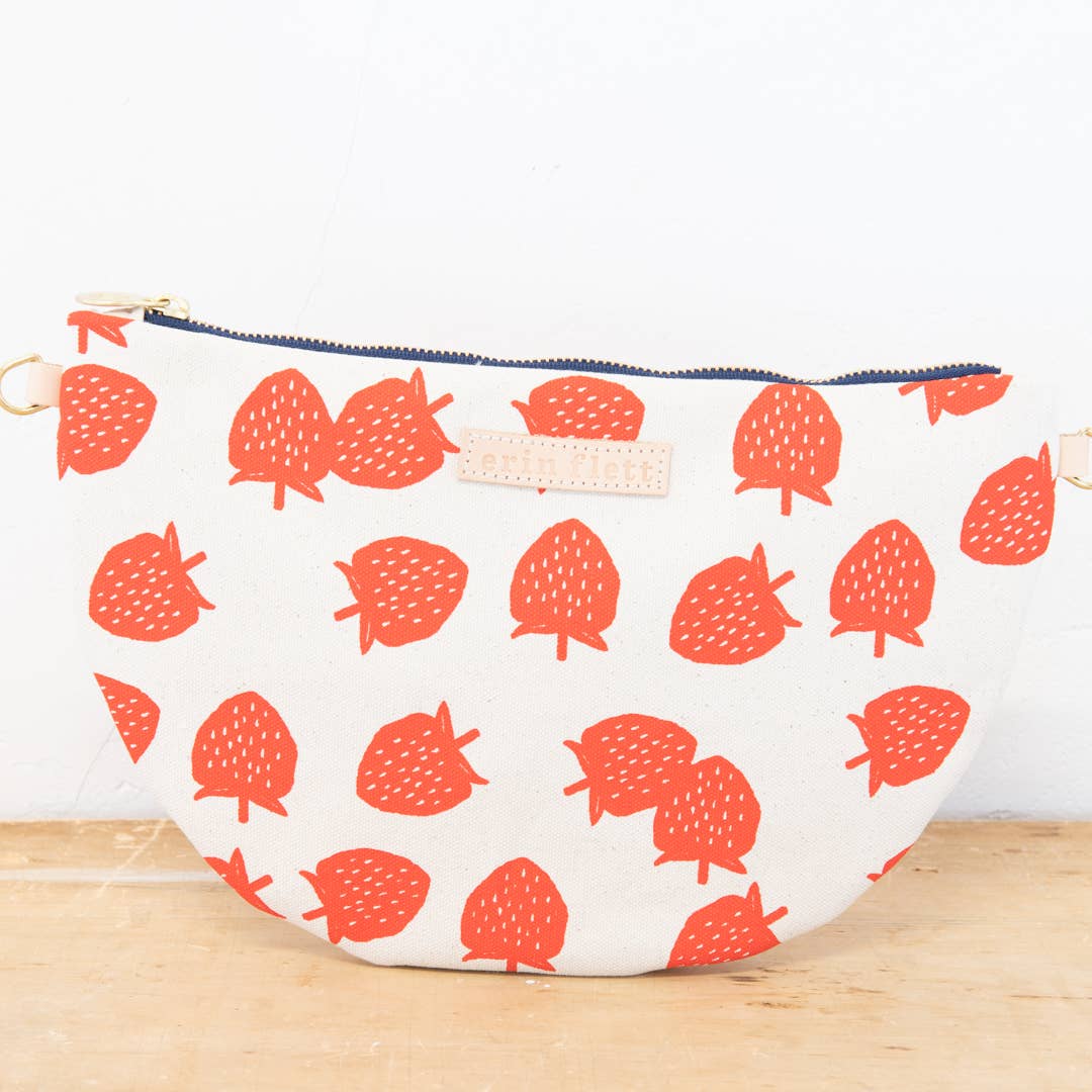 Besætning | Navy Zip Jordbær Half Moon Bag for engroshandel på Faire0