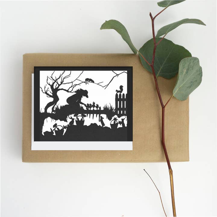 Greeting Card - Race to Harvest for wholesale by Squirrel Tacos Papercuts