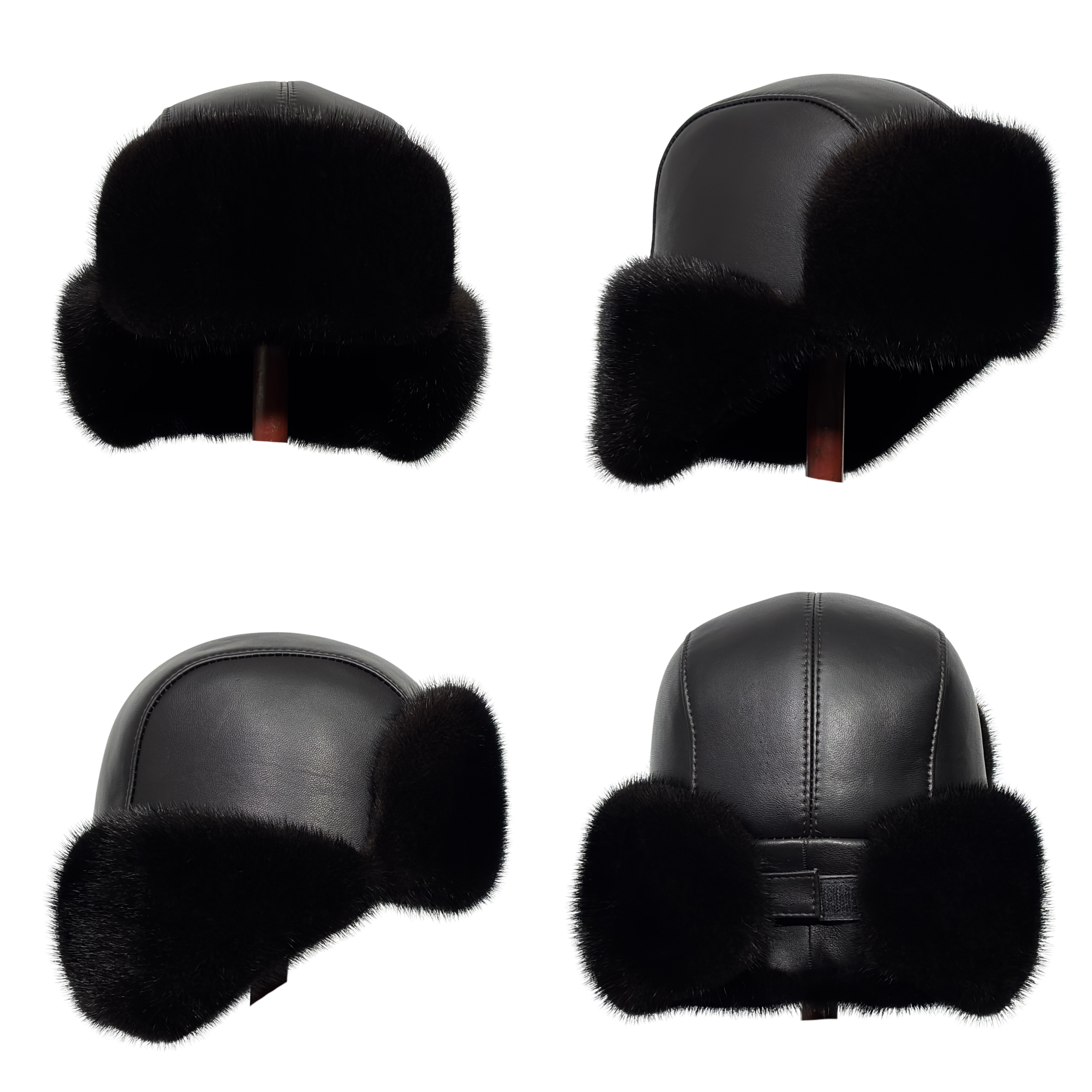 FurStyleUa - Wholesale Trapper/Bomber Hat - Men's - Men Fur Hat Russian Fur Hat Mink Fur Earflap Hat Ushanka Hat12
