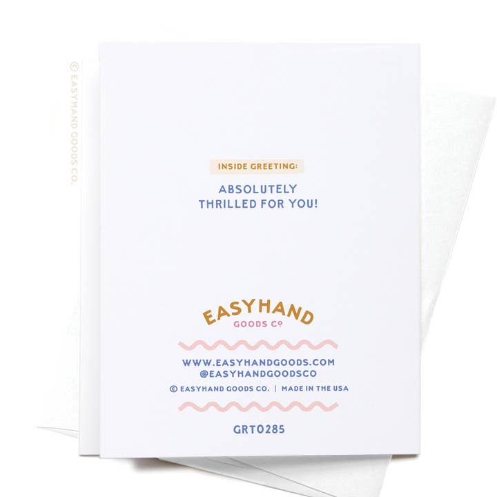Easyhand Goods – formerly Onderkast - Wholesale Engagement Card - Best Wishes Bride Greeting Card3