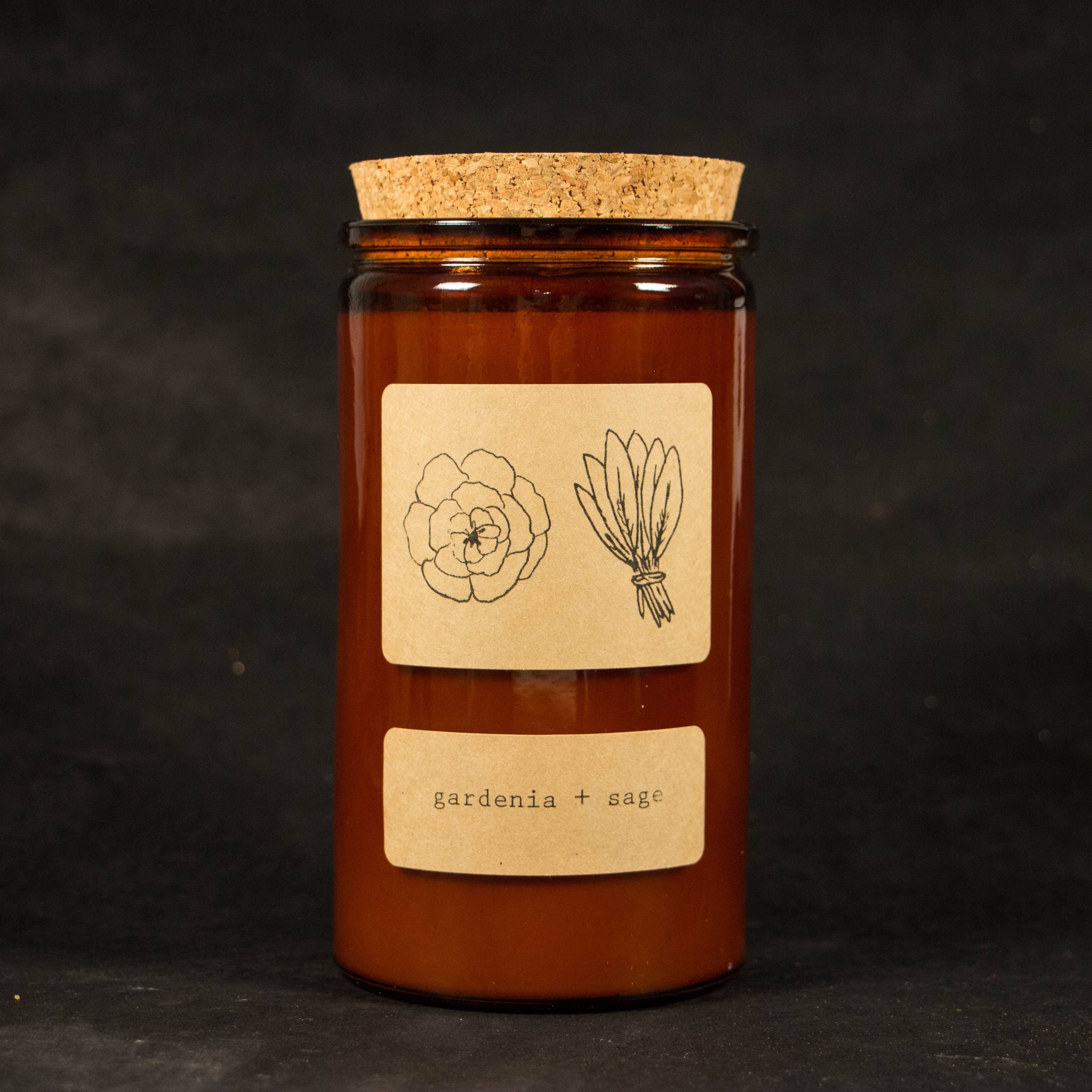 Moonrise Candle Co. – Engroshandel Glaslys – Gardenia + Salvie2