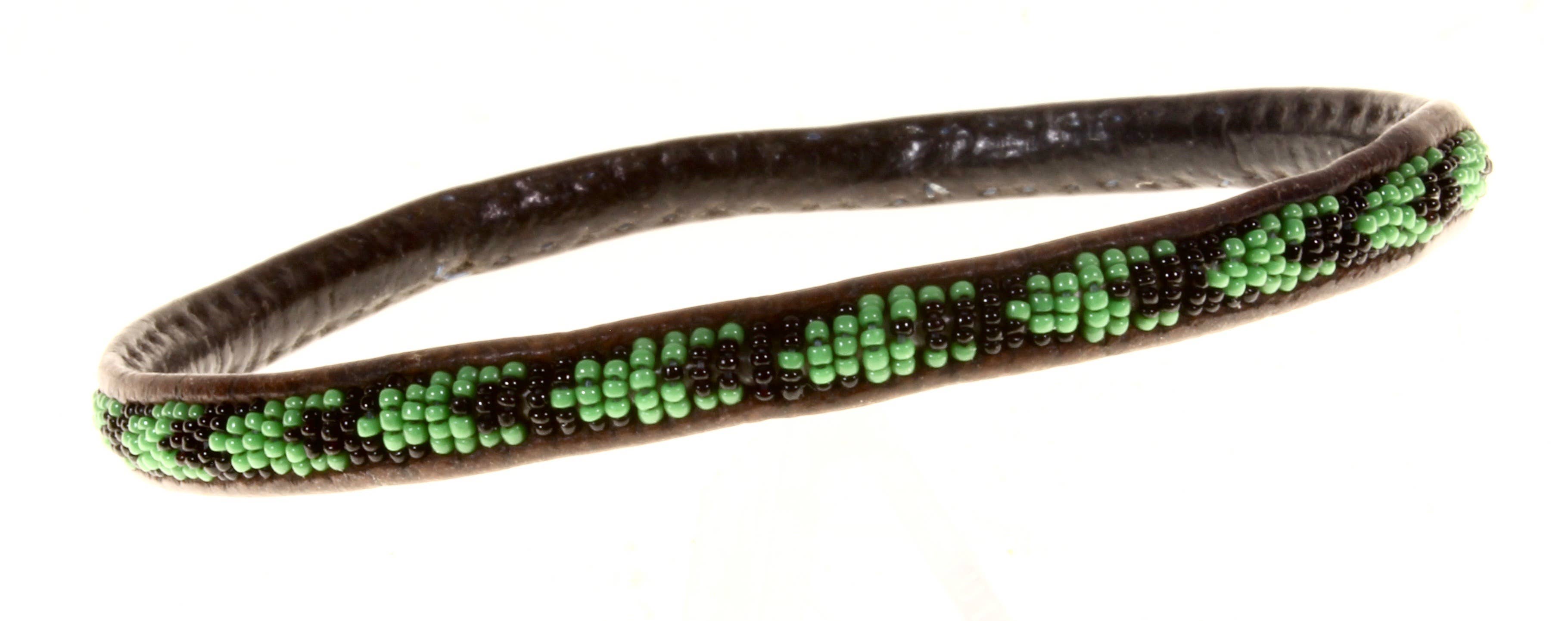 The Niger Bend - Vendita all'ingrosso Bracciale con perline - Sahara - Braccialetto in pelle Mali con perline2