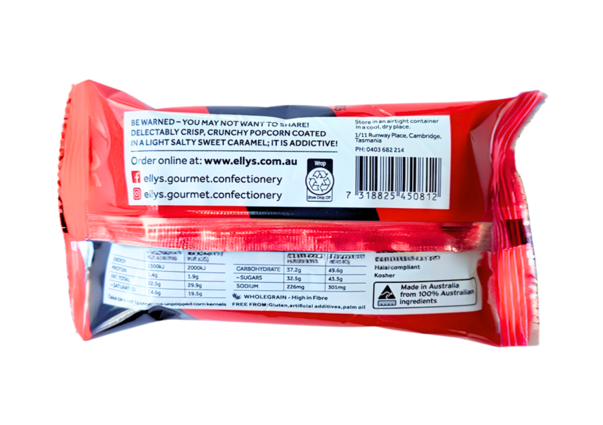 Elly's Gourmet Confectionery - Wholesale Popcorn - SALTED CARAMEL POP2