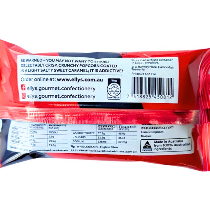 Elly's Gourmet Confectionery - Wholesale Popcorn - SALTED CARAMEL POP2