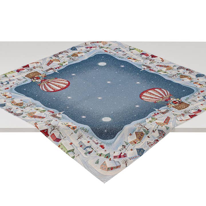 SANTA IS COMING tafellaken, Gobelin Jacquard, 100 x 100 cm voor wholesale door Hesta