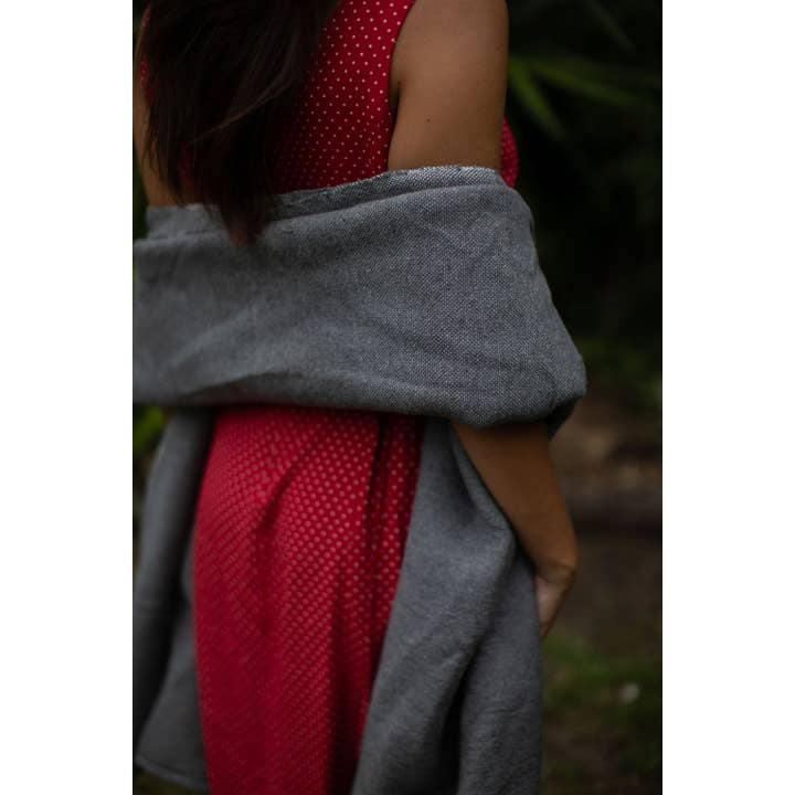 Voyage - Wholesale Throw Blanket - Blanket/Throw Pom Pom - Handmade Morocco - Grey7