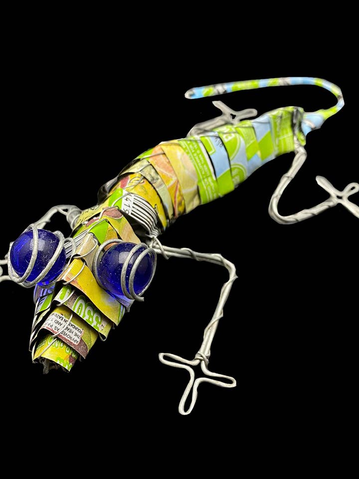 Recycled soda can gecko - South Africa for wholesale by Africa And Beyond Art Gallery