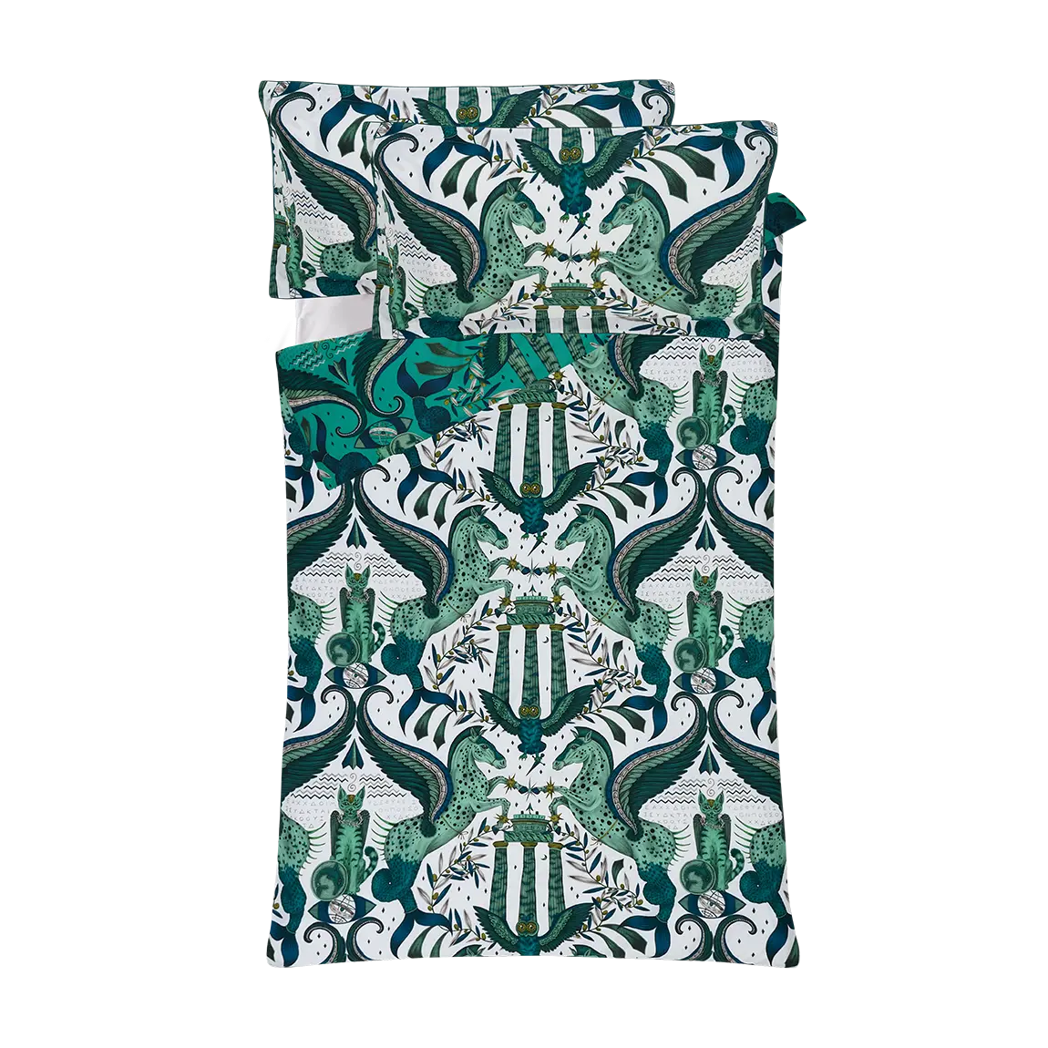 Peacock White Odyssey Bedding Set - UK/EU Sizing for wholesale on Faire7