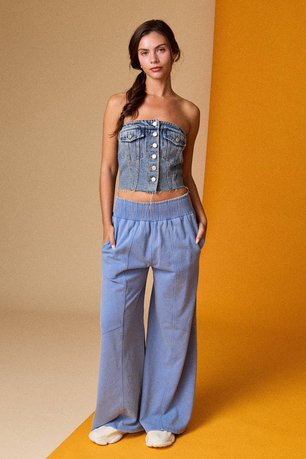 Papermoon - Wholesale Corset - Women's - PT17271 - Kaylani Denim Corset Top6