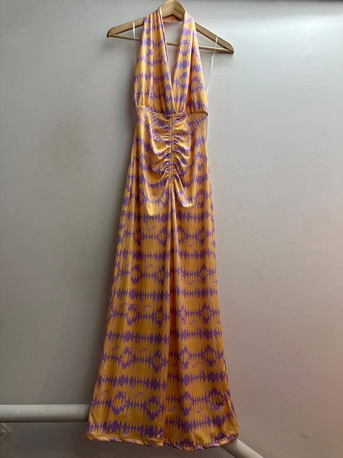 LORIANE - Wholesale Dress - Women's - 6194A Off-the-shoulder printed long dress one size 0