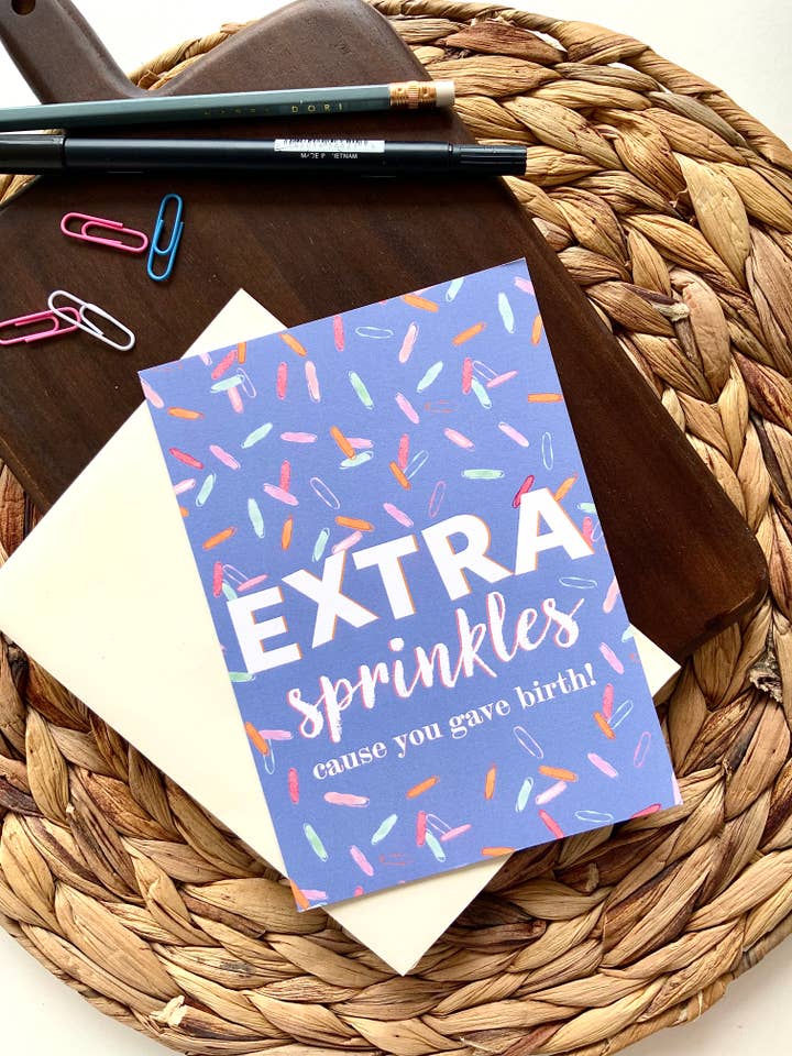 Strössel Baby Kort | Nyfödd Kort | Nybliven Mamma Kort för wholesale av papierwinkel