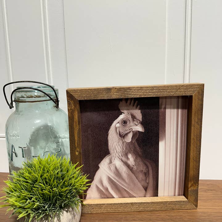 The Broken Board - Wholesale Bathroom Sign - Chicken in a bathrobe8