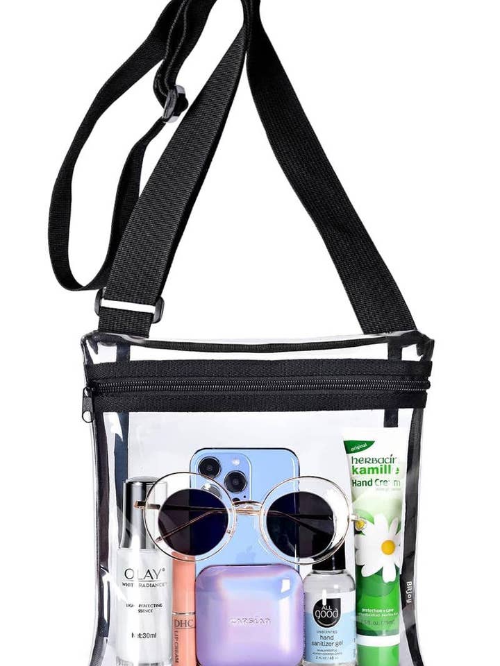 Large Clear Durable Soft Tpu Crossbody Concert Bag for wholesale by Cap Zone