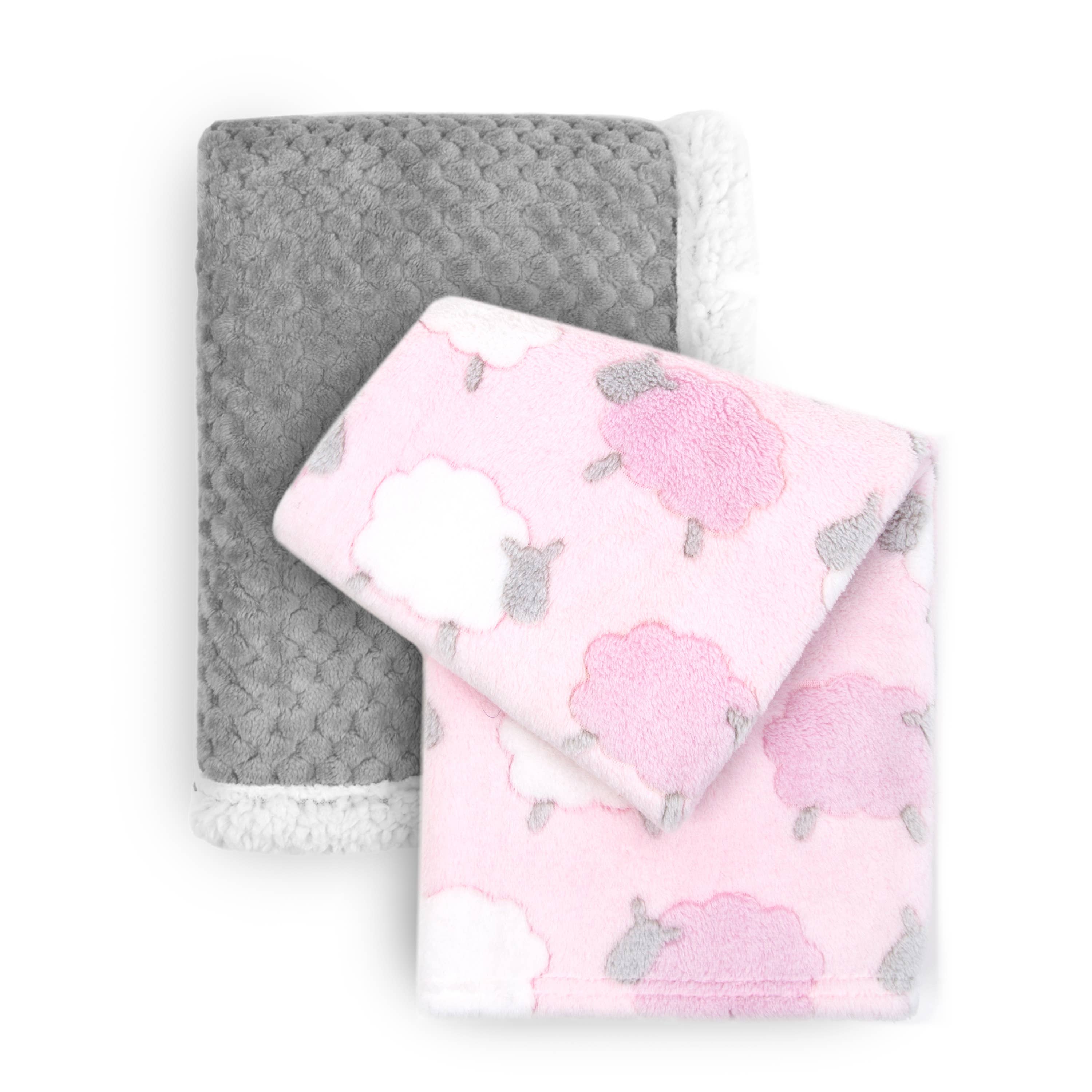 Tadpoles | Baby + Kids | Home + Play - Wholesale Bedding Blanket - Kids & Baby - Popcorn & Sherpa Baby Blanket, Cream/Navy/Grey10