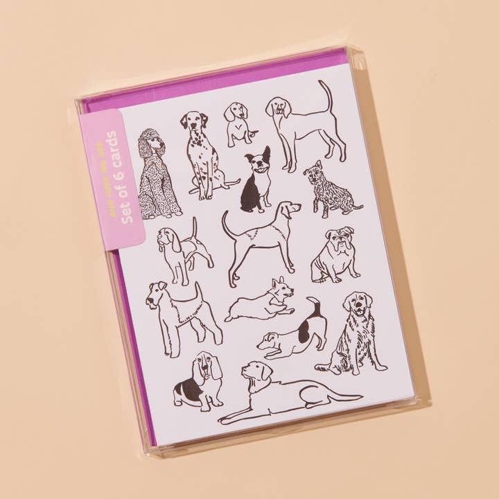 And Here We Are - Wholesale Everyday Greeting Card - Dog Pile Letterpress Greeting Card - Pet Parent - Made in USA