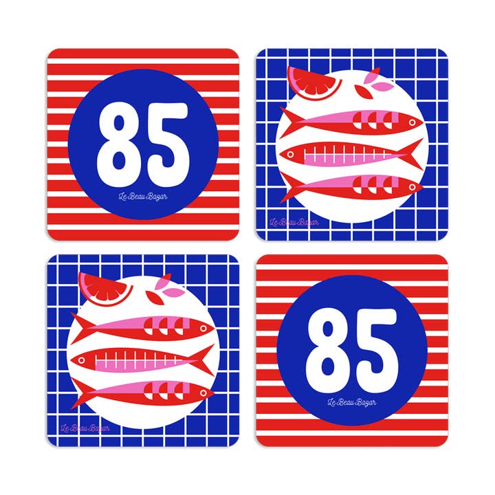 Sous-verre Sardines pour la vente par Le Beau Bazar