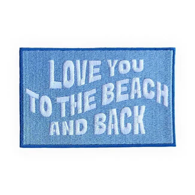 Dozer Custom Trucker Hats - Wholesale Patch - Love You To The Beach Embroidered Iron-On Trucker Hat Patch0