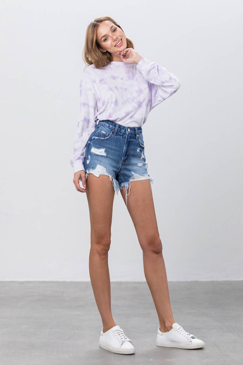MEDIUM HIGH RISE DENIM SHORTS for wholesale on Faire4