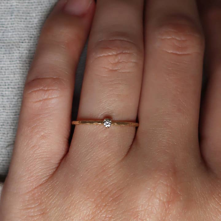 Lacee Alexandra Jewelry - Wholesale Single Stone/Solitaire Ring - Solid Gold Dainty Diamond Ring2