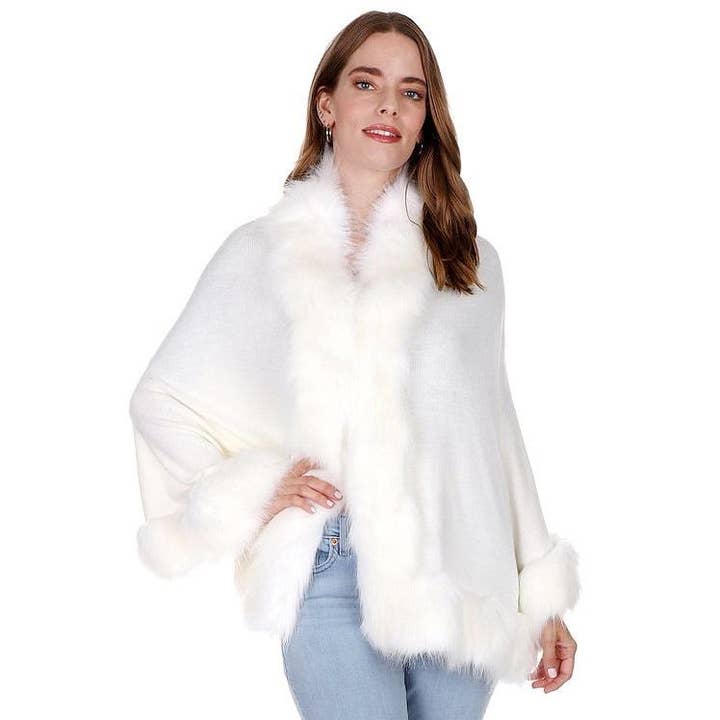 Diacly - Wholesale Fur/Faux Fur Coat - Women's - Single Layer Fuax Fur Cape Coat12