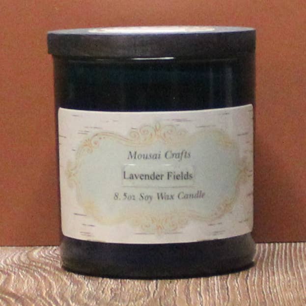 Lavender Fields 8.5oz Soy Wax Candle for wholesale by Mousai Crafts