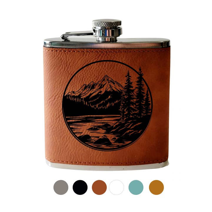 Flask - River and Mountains for wholesale by Beckman Design