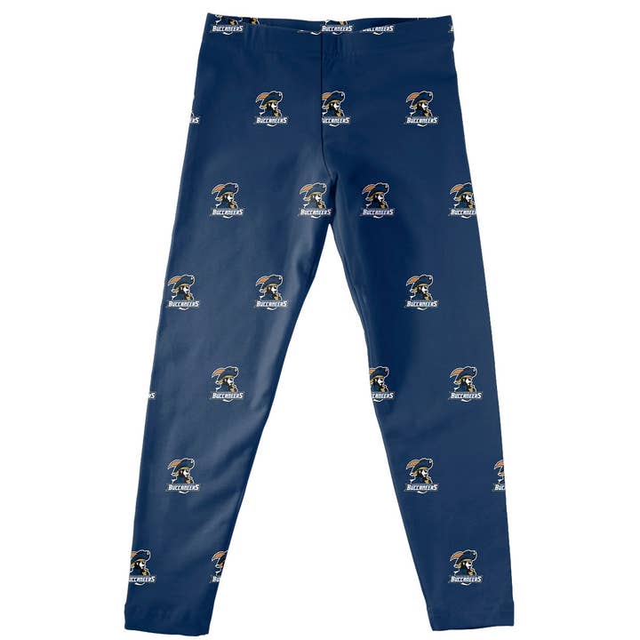 Charleston Southern Buccaneers Vive La Fete Girls Game Day All Over Logo Elastic Waist Classic Play Blue Leggings Tights for wholesale by Vive La Fete