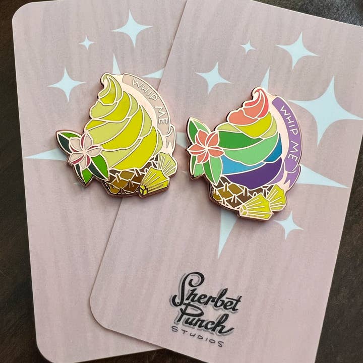 Pineapple Whip Me enamel pin for wholesale by Sherbet Punch Studios